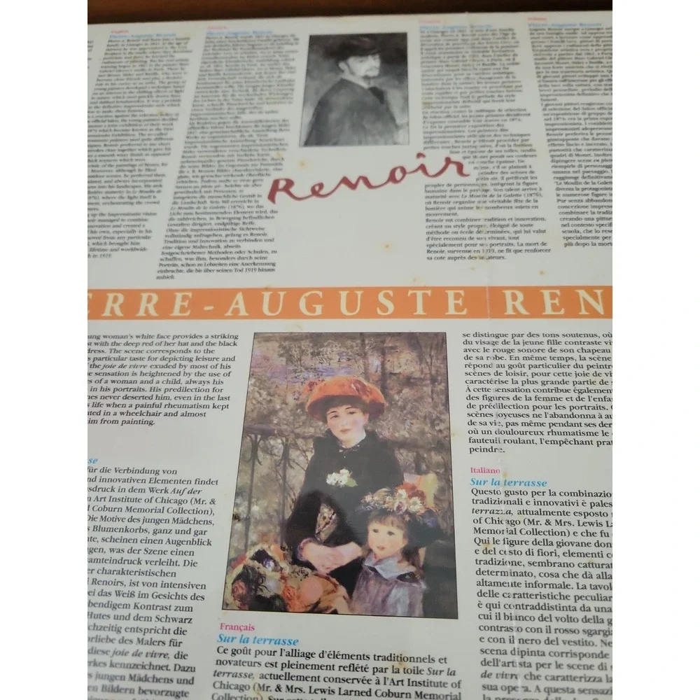 Pierre Auguste Renoir 1500 Piece Jigsaw Puzzle Educa Museum Series Sealed READ